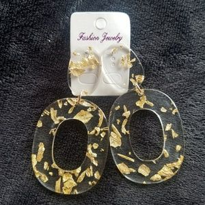 Acrylic clear drop earrings
